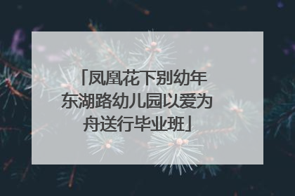 凤凰花下别幼年 东湖路幼儿园以爱为舟送行毕业班