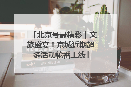 北京号最精彩｜文旅盛宴！京城近期超多活动轮番上线
