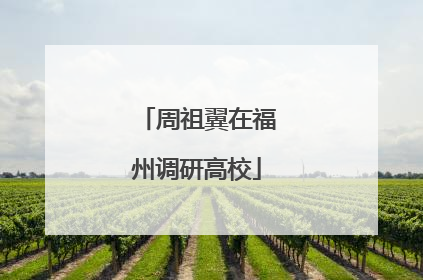 周祖翼在福州调研高校