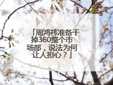 周鸿祎准备干掉360整个市场部，说法为何让人担心？