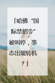 哈佛“国际禁招令”被叫停，事态出现转机？