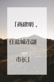 商建明，任盐城市副市长