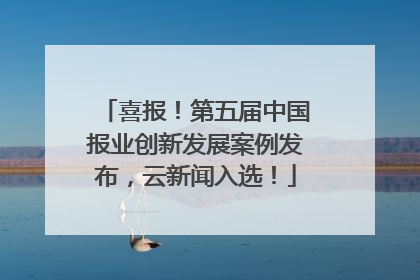 喜报!第五届中国报业创新发展案例发布,云新闻入选!