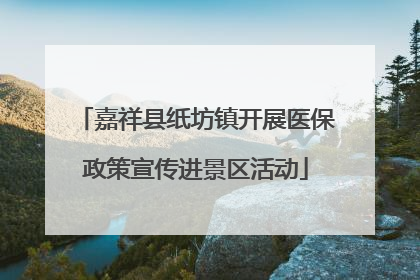 嘉祥县纸坊镇开展医保政策宣传进景区活动