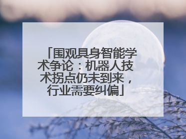围观具身智能学术争论：机器人技术拐点仍未到来，行业需要纠偏