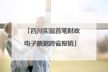 四川实现首笔财政电子票据跨省报销