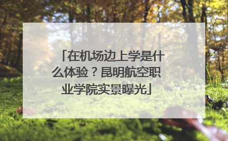 在机场边上学是什么体验？昆明航空职业学院实景曝光
