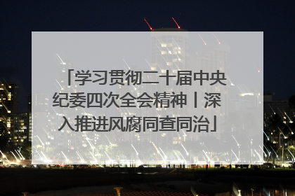 学习贯彻二十届中央纪委四次全会精神丨深入推进风腐同查同治