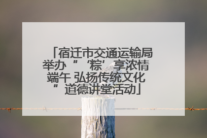 宿迁市交通运输局举办“‘粽’享浓情端午 弘扬传统文化”道德讲堂活动