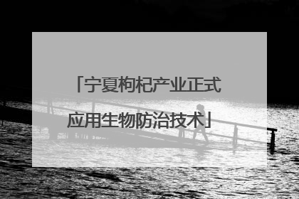 宁夏枸杞产业正式应用生物防治技术