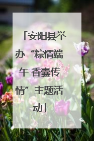 安阳县举办“粽情端午 香囊传情”主题活动