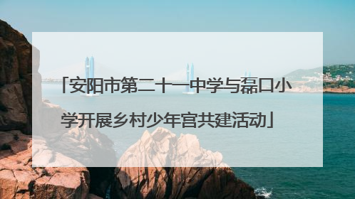 安阳市第二十一中学与磊口小学开展乡村少年宫共建活动