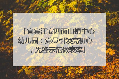 宜宾江安四面山镇中心幼儿园：党员引领亮初心，先锋示范做表率