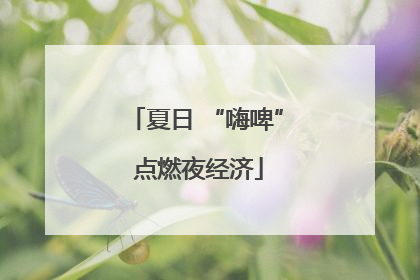 夏日 “嗨啤” 点燃夜经济