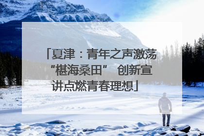 夏津：青年之声激荡“椹海桑田” 创新宣讲点燃青春理想