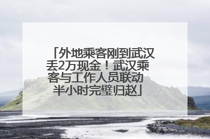 外地乘客刚到武汉丢2万现金！武汉乘客与工作人员联动 半小时完璧归赵