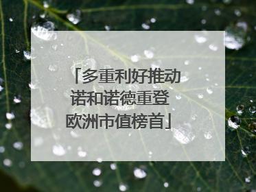 多重利好推动 诺和诺德重登欧洲市值榜首