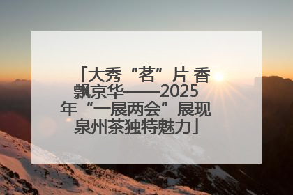 大秀“茗”片 香飘京华——2025年“一展两会”展现泉州茶独特魅力
