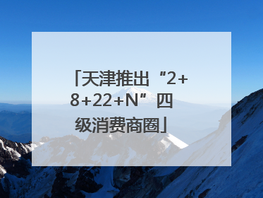 天津推出“2+8+22+N”四级消费商圈