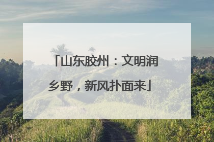 山东胶州：文明润乡野，新风扑面来