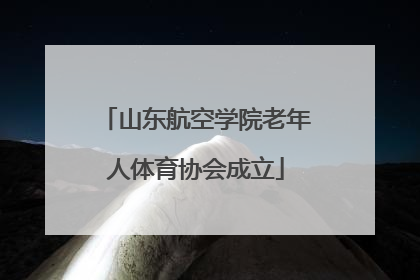 山东航空学院老年人体育协会成立