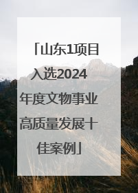 山东1项目入选2024年度文物事业高质量发展十佳案例