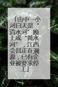 山中一小河白天是“清水河”晚上成“黄水河”，江西会昌正在溯源，已有企业被要求停工