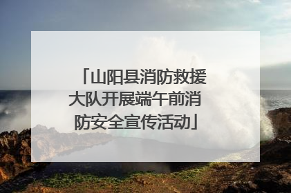 山阳县消防救援大队开展端午前消防安全宣传活动
