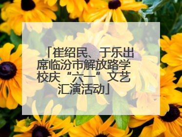 崔绍民、于乐出席临汾市解放路学校庆“六一”文艺汇演活动