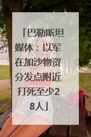 巴勒斯坦媒体：以军在加沙物资分发点附近打死至少28人