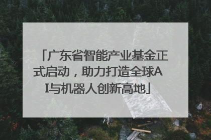 广东省智能产业基金正式启动，助力打造全球AI与机器人创新高地