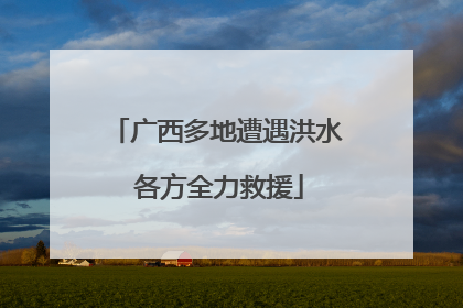广西多地遭遇洪水 各方全力救援