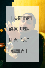 庆阳市西峰区 早熟红杏“云”端飘香