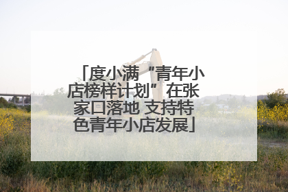 度小满“青年小店榜样计划”在张家口落地 支持特色青年小店发展