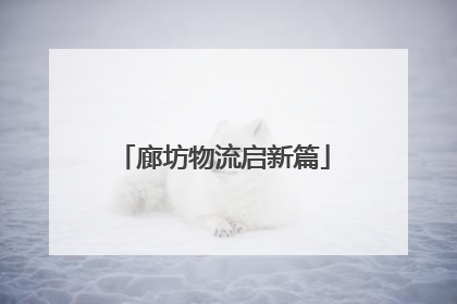 廊坊物流启新篇