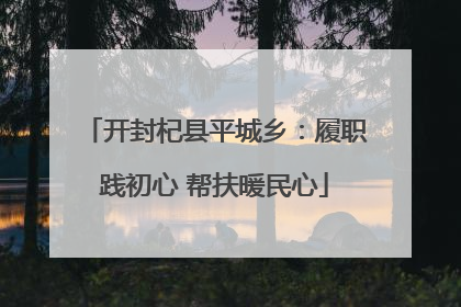 开封杞县平城乡：履职践初心 帮扶暖民心