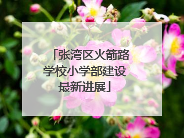 张湾区火箭路学校小学部建设最新进展