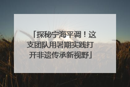 探秘宁海平调！这支团队用暑期实践打开非遗传承新视野