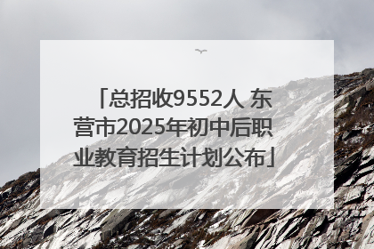 总招收9552人 东营市2025年初中后职业教育招生计划公布