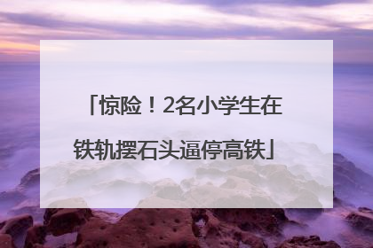 惊险！2名小学生在铁轨摆石头逼停高铁