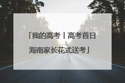 我的高考丨高考首日 海南家长花式送考