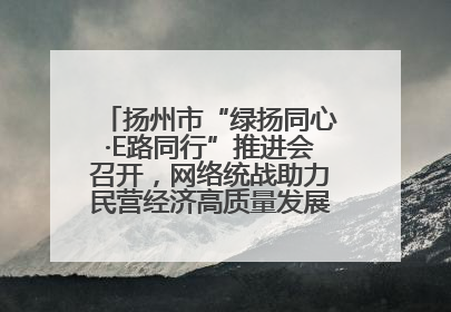 扬州市“绿扬同心·E路同行”推进会召开，网络统战助力民营经济高质量发展行动启动