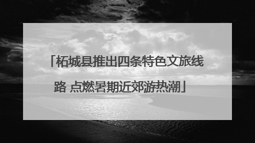 柘城县推出四条特色文旅线路 点燃暑期近郊游热潮