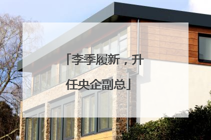 李季履新，升任央企副总