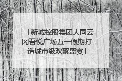 新城控股集团大同云冈吾悦广场五一假期打造城市级欢聚盛宴