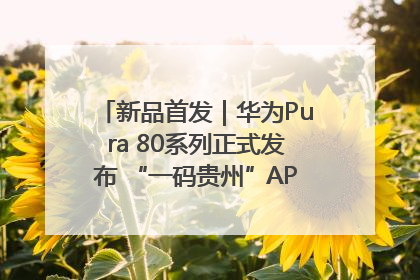 新品首发｜华为Pura 80系列正式发布 “一码贵州”APP抢先开售！