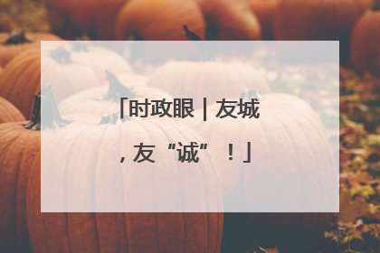时政眼｜友城，友“诚”！