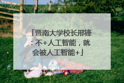 暨南大学校长邢锋：不+人工智能，就会被人工智能+