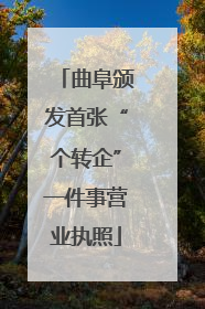 曲阜颁发首张“个转企”一件事营业执照