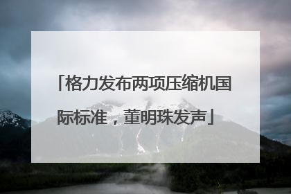 格力发布两项压缩机国际标准，董明珠发声